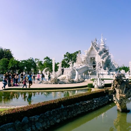 Wat Rong Khun, White Temple, Thailand Tour